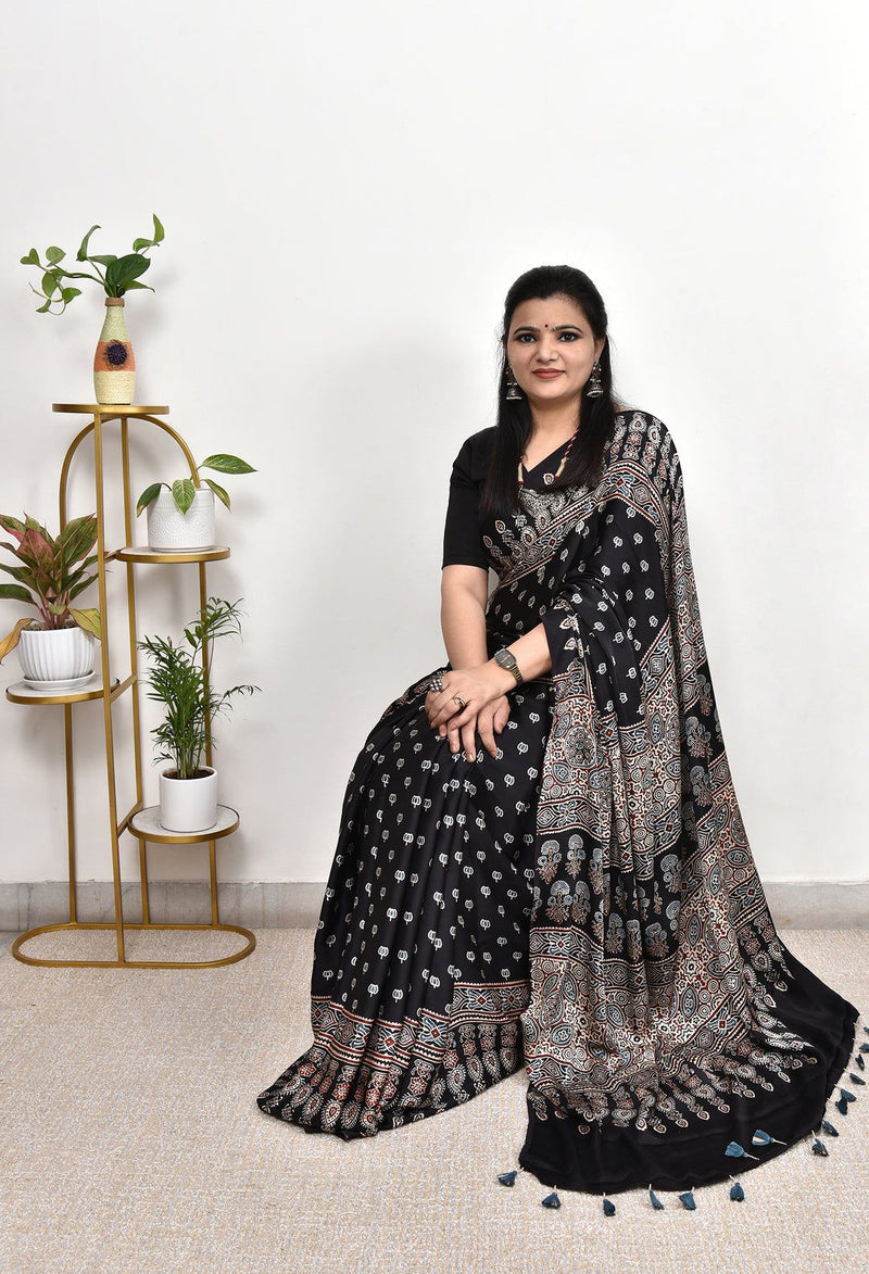 Maharani Black Grace Saree