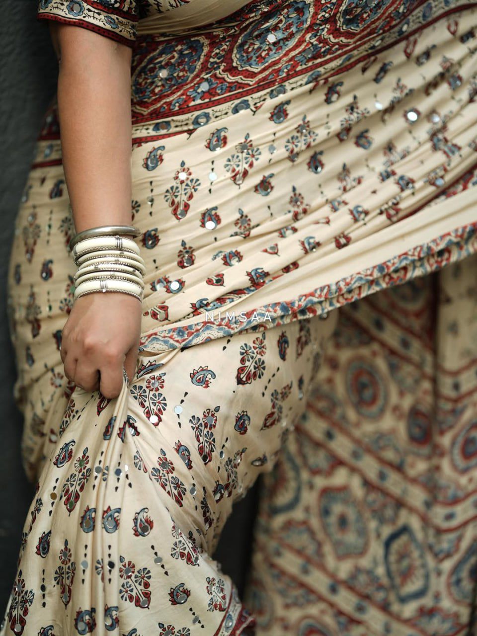 Trending AjarRakh Modal Silk Real Mirror Work Saree For Women |  Party & Funcation & Weeding Wear