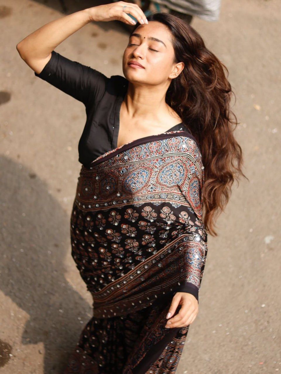 Trending AjarRakh Modal Silk Real Mirror Work Saree For Women |  Party & Funcation & Weeding Wear