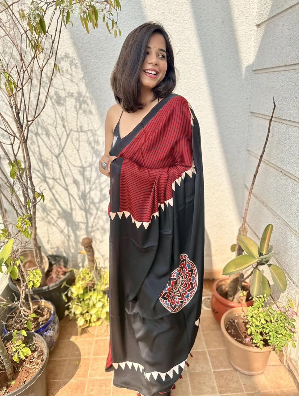 Women’s Stylish Maroon Designer Saree  Party, Festival & Occasion Wear