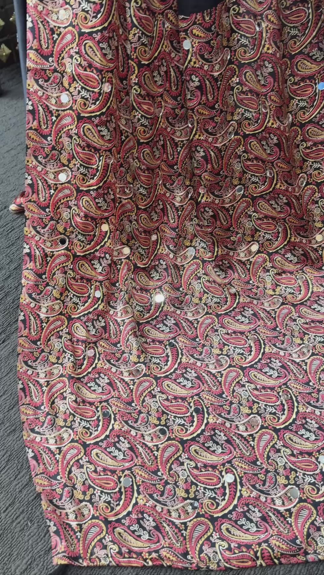 Product video showcasing a premium Real Mirror Semi Gajji Silk saree available in multiple colours, featuring elegant mirror work, luxurious drape and perfect for party wear, weddings and festive occasions.